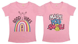 Clothe Funn Girl's Chest Printed T-Shirts, Pink, Combo 17 (Pack of 2)
Half Sleeve T-Shirts