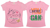 Clothe Funn Girl's Chest Printed T-Shirts, Pink, Combo 28 (Pack of 2)
Half Sleeve T-Shirts