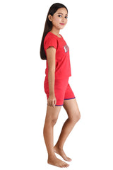 Clothe Funn Girls Diva Printed Crop Top Set, Fuschia
Crop Top & Shorts