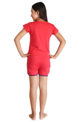 Clothe Funn Girls Diva Printed Crop Top Set, Fuschia
Crop Top & Shorts