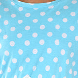 Clothe Funn Girls Dot Printed Frock, T.Blue
Short Sleeves Frock