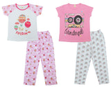 Clothe Funn Girls Chest Printed Half Sleeve T-Shirts & Pants Sets, Pink/White & White/Pink (Pack of 2)
Half Sleeve T-Shirt & Pant