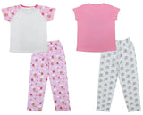 Clothe Funn Girls Chest Printed Half Sleeve T-Shirts & Pants Sets, Pink/White & White/Pink (Pack of 2)
Half Sleeve T-Shirt & Pant