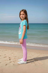 Clothe Funn Girls Printed Half Sleeve T-Shirts & Pants Set, T.Blue/Pink & Green/Yellow (Pack of 2)
Half Sleeve T-Shirt & Pant