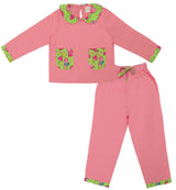 Clothe Funn Girls Ice Cream Printed Full Sleeve Co-Ord Set, Peach & Green
Full Sleeve T-Shirt & Pant