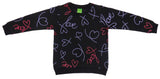 Clothe Funn Girls Heart Printed Fleece Sweatshirt, Black
Full Sleeves Sweatshirt