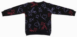 Clothe Funn Girls Heart Printed Fleece Sweatshirt, Black
Full Sleeves Sweatshirt