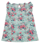 Clothe Funn Girls Flower Printed Co-Ord Set, Sky Blue AOP
Cap Sleeve Top & Skirt