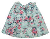 Clothe Funn Girls Flower Printed Co-Ord Set, Sky Blue AOP
Cap Sleeve Top & Skirt