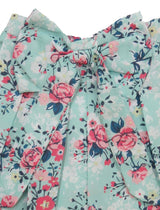 Clothe Funn Girls Flower Printed Co-Ord Set, Sky Blue AOP
Cap Sleeve Top & Skirt