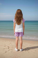 Clothe Funn Girls Glowy Printed Half Sleeve T-Shirt & Shorts Set, White/Purple
Half Sleeve T-Shirt & Shorts