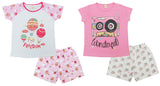Clothe Funn Girls Chest Printed Half Sleeves T-Shirts & Shorts Sets, Pink/White & White/Pink (Pack of 2)
Half Sleeve T-Shirt & Shorts