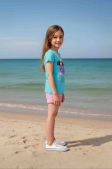 Clothe Funn Girls Chest Printed Half Sleeve T-Shirts & Shorts Sets,T.Blue/Pink & Green/Yellow (Pack of 2)
Half Sleeve T-Shirt & Shorts