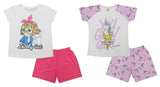 Clothe Funn Girls Chest Printed Half Sleeve T-Shirts & Shorts Sets, White/Pink & White/Purple (Pack of 2)
Half Sleeve T-Shirt & Shorts
