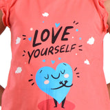 Clothe Funn Girls Heart Printed Set, Coral /Peach
T-Shirt & Shorts