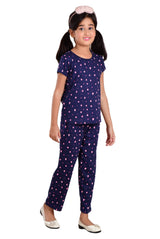 Clothe Funn Girls Heart Printed Half Sleeve T-Shirt & Pants Set, Navy
Half Sleeve T-Shirt & Pant