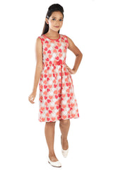 Clothe Funn Girls Heart Printed Sleeveless Frock, Peach
Sleeveless Frock