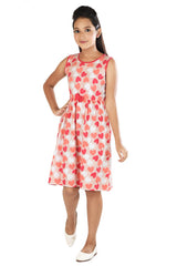 Clothe Funn Girls Heart Printed Sleeveless Frock, Peach
Sleeveless Frock
