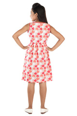 Clothe Funn Girls Heart Printed Sleeveless Frock, Peach
Sleeveless Frock