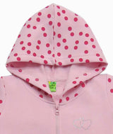 Clothe Funn Girls Polka Printed Classic Hooded Jacket with Zipper, Pink
Full Sleeve Jacket