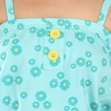 Clothe Funn Girls Floral Printed Jumpsuit, Mint Green
Knee Length Jumpsuit