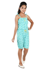Clothe Funn Girls Floral Printed Jumpsuit, Mint Green
Knee Length Jumpsuit