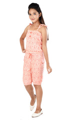 Clothe Funn Girls Butterfly Printed Jumpsuit, Peach
Knee Length Jumpsuit