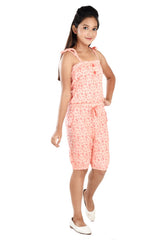 Clothe Funn Girls Butterfly Printed Jumpsuit, Peach
Knee Length Jumpsuit