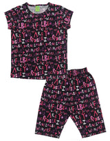 Clothe Funn Girls Letter Printed Half Sleeve T-Shirt & Shorts Set, Black
Half Sleeve T-Shirt & Shorts