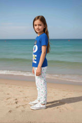 Clothe Funn Girls Love Printed Half Sleeves T-Shirt & Pants Set, Royal/White
Half Sleeve T-Shirt & Pant