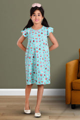 Clothe Funn Girls Printed Half Sleeves Nighty Dress, Mint & Coral (Pack of 2)
Cap Sleeve Dress