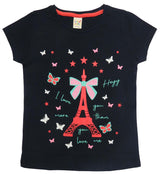 Clothe Funn Girls Paris Printed Half Sleeve T-Shirt & Pants Set, Navy/Coral
Half Sleeve T-Shirt & Pant