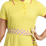 Clothe Funn Girls Solid Polo Neck Frock, Yellow
Short Sleeves Frock