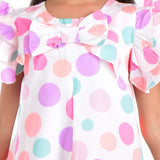 Clothe Funn Girls Fancy Printed Dress, White
Cap Sleeve Frock