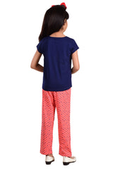 Clothe Funn Girls Printed Half Sleeve T-Shirt & Pants Set, Navy/Coral
Half Sleeve T-Shirt & Pant