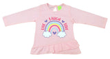Clothe Funn Girls Rainbow Printed Set, Pink/Aqua Aop
Full Sleeve T-Shirt & Pant