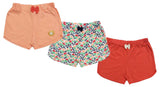 Clothe Funn Girls Printed Hot Shorts, Combo 8:- Peach/Off-White/Coral (Pack of 3)
Above Knee Length Shorts