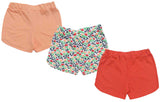 Clothe Funn Girls Printed Hot Shorts, Combo 8:- Peach/Off-White/Coral (Pack of 3)
Above Knee Length Shorts