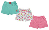 Clothe Funn Girls Printed Hot Shorts, Combo 9:- White/Pink/Mint (Pack of 3)
Above Knee Length Shorts