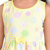 Clothe Funn Girls Sleeveless Zig Zag Printed Frock, Yellow
Sleeveless Frock