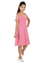 Clothe Funn Girls Sleeveless Striped Frock, Pink
Sleeveless Frock