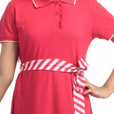 Clothe Funn Girls Solid Frock, Fuschia
Short Sleeves Frock