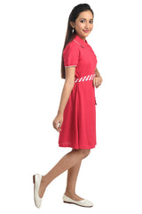 Clothe Funn Girls Solid Frock, Fuschia
Short Sleeves Frock