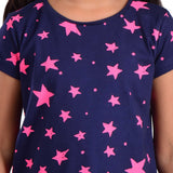 Clothe Funn Girls Star Printed Half Sleeve T-Shirt & Pants Set, Navy/Pink
Half Sleeve T-Shirt & Pant