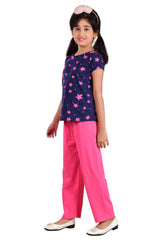 Clothe Funn Girls Star Printed Half Sleeve T-Shirt & Pants Set, Navy/Pink
Half Sleeve T-Shirt & Pant