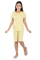 Clothe Funn Girls Star Printed Half Sleeves T-Shirt & Shorts Set, Yellow
Half Sleeve T-Shirt & Shorts