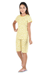 Clothe Funn Girls Star Printed Half Sleeves T-Shirt & Shorts Set, Yellow
Half Sleeve T-Shirt & Shorts