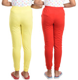 Clothe Funn Girls Printed Track Pant, DriFit, Red/Lemon (Pack of 2)
Full Length Track Pants