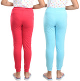 Clothe Funn Girls Printed Track Pant, DriFit, S.Blue/Fuschia (Pack of 2)
Full Length Track Pants