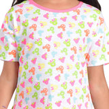 Clothe Funn Girls Trendy Heart Printed Half Sleeve T-Shirt & Shorts Set, White/Pink
Half Sleeve T-Shirt & Shorts